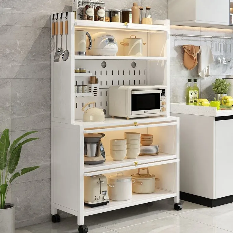 Kitchen lockers, microwave racks, multi-functional layered storage racks
