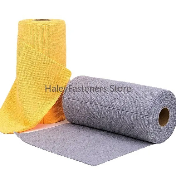 

5Pcs 50Roll Microfiber Tear- Towel Roll, Reusable Cleaning Rag, Multi-Purpose Dishwashing Towels For Tableware Double