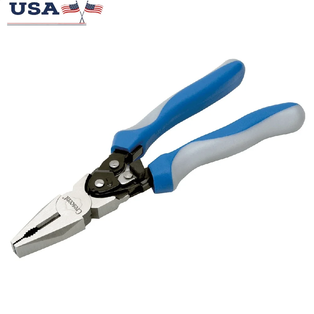

9 Inch ProSeries Linesman Pliers Chrome Vanadium Steel Co-Molded Grips Increased Cutting Pressure Durable Compound Action Tool