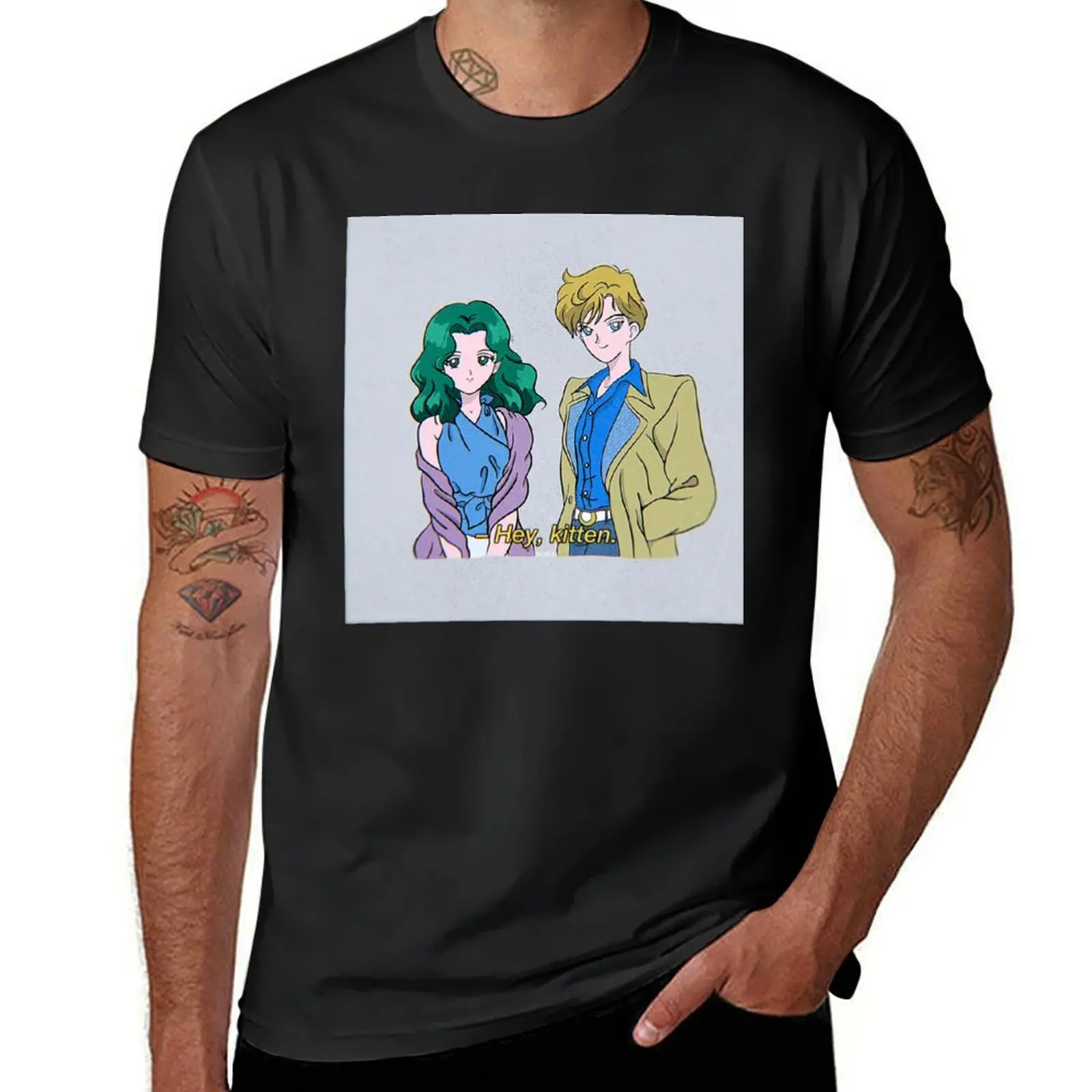 Michiru and Haruka T-Shirt Short sleeve tee plain oversizeds t shirts for men pack