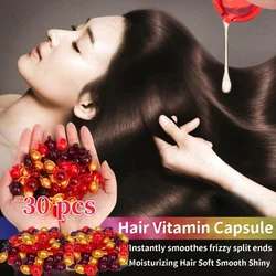 Haar Vitamin Kapsel Keratin Haarpflege öl wiederherstellen Haar weich glatt seidig glänzend tief befeuchten Frizz trockene Kopfhaut Haar Reparatur maske