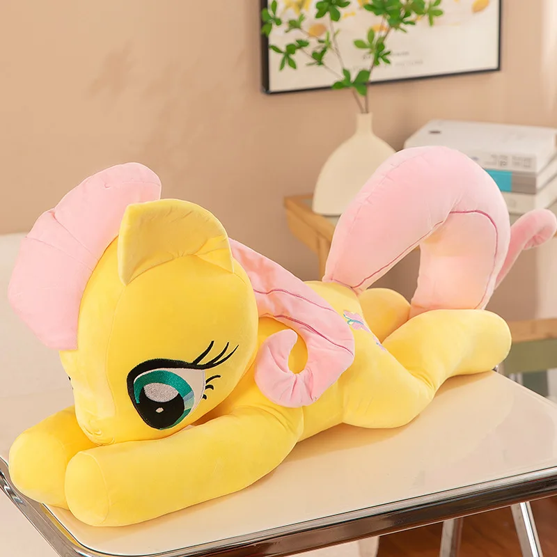 Nieuwe Leuke Cartoon Pluche Liggen Pony Kussen Knuffeldier Pop voor Kinderen Verjaardag Kerstcadeau Kantoor Dutje Kussen Speelgoed Plushie Voor