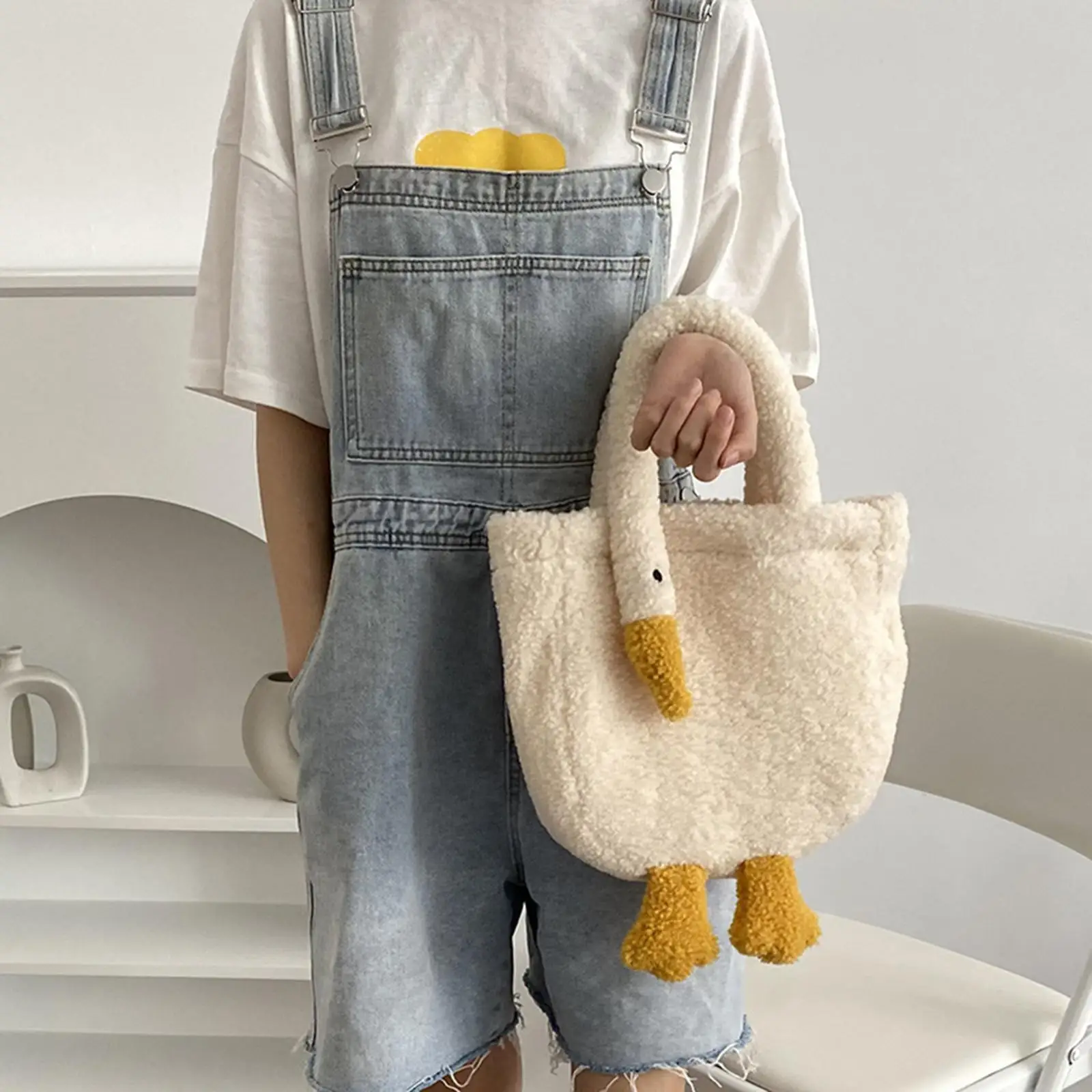 Women s Shoulder Bag Goose Shaped Girl Purse Messenger Tote without strap