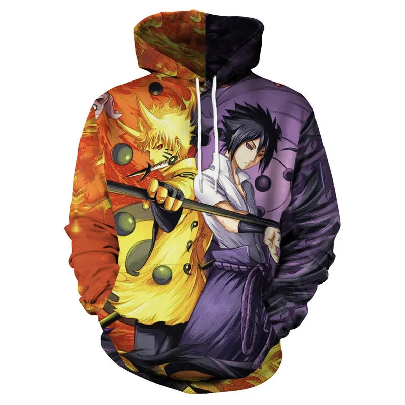 2026 Neuer Bandai Naruto 3D Digital-Print Anime Hoodie Japanischer Streetwear/Harajuku/Y2K-Stil Bequemer Pullover – Detail 6