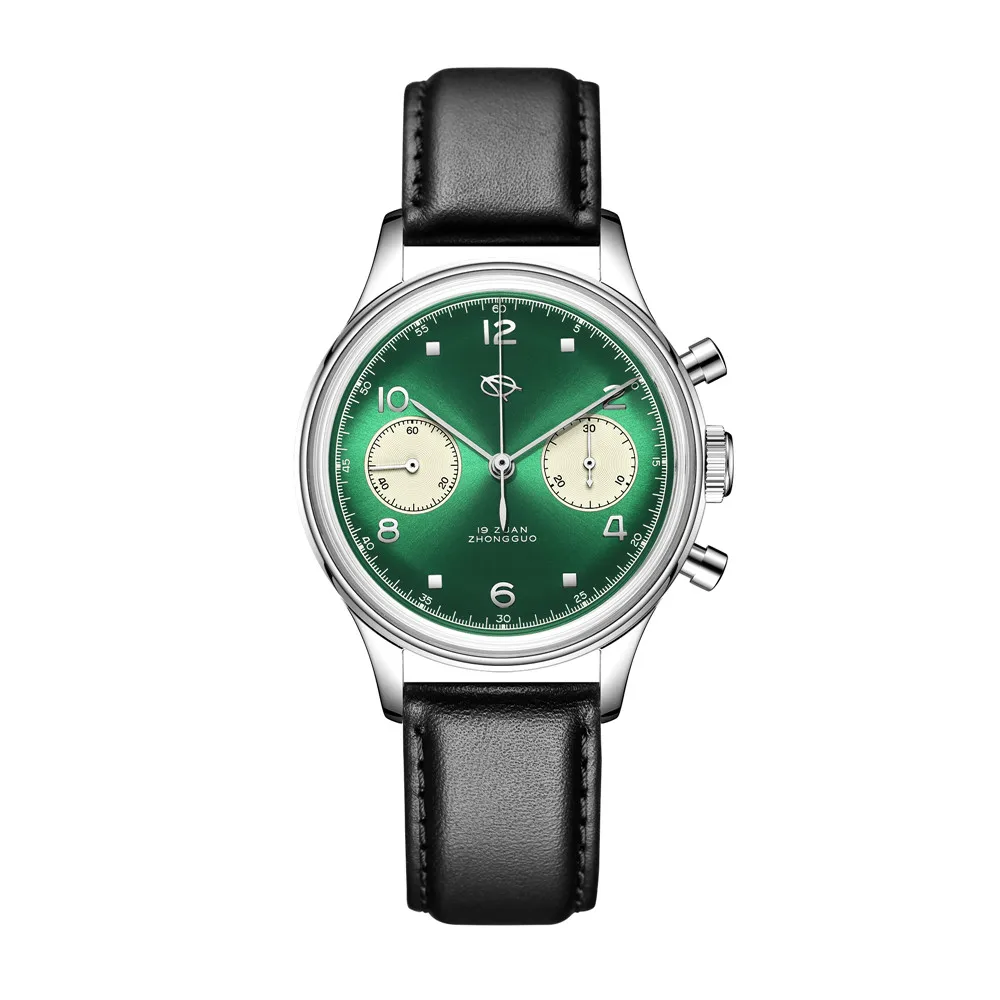 RED STAR Pilot Men 's Chronograph 1963 Watch Original St1901 Movement Mechanical Wristwatches Casual Fashion38mm Watches Leather