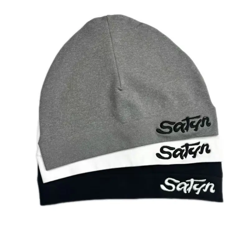 Letter Embroidered Knit Hat Hip-Hop Retro Nylon Sporty Casual High-Elastic Beanie Winter & Autumn Warm Windproof Hat Holiday Gif