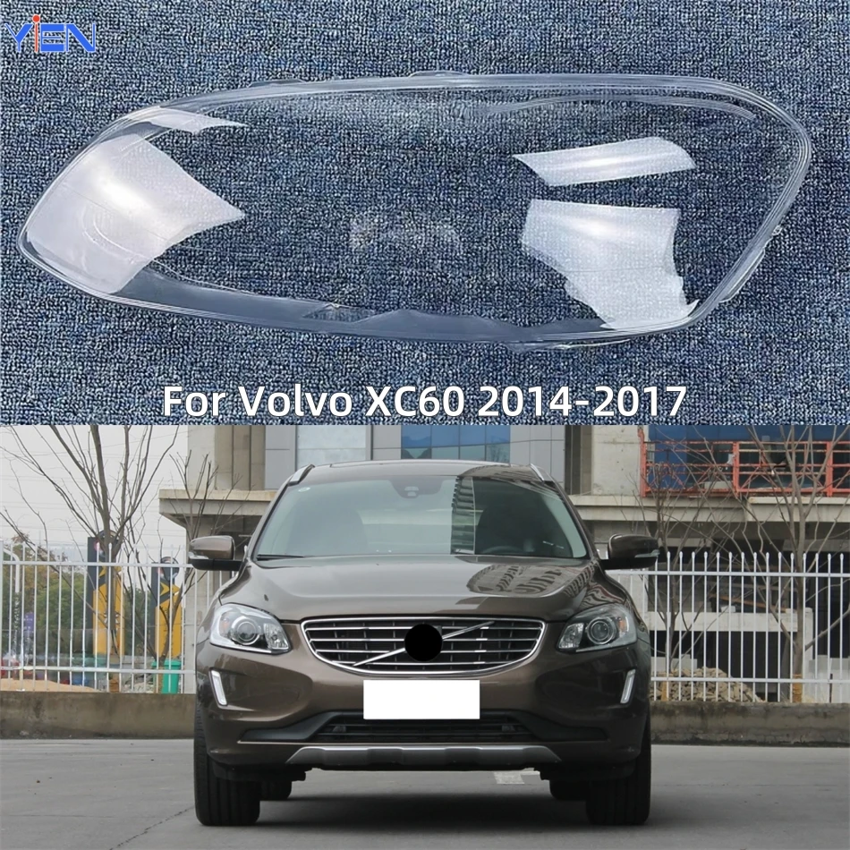 

For Volvo XC60 2014 2015 2016 2017 Accessories Dust Cover For Headlights Glass Cover Car Front Headlight Lens Cover Lights Shell