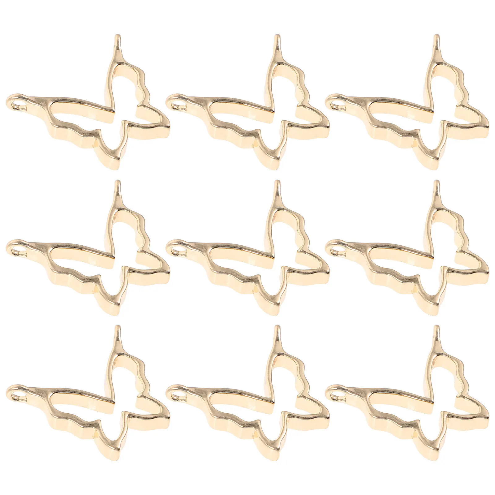 10 قطعة المعلقات المعدنية المفتوحة فراشة الحافة DIY بها بنفسك صنع المجوهرات السحر الراتنج الإطار قلادة سوار أقراط القرط السحر