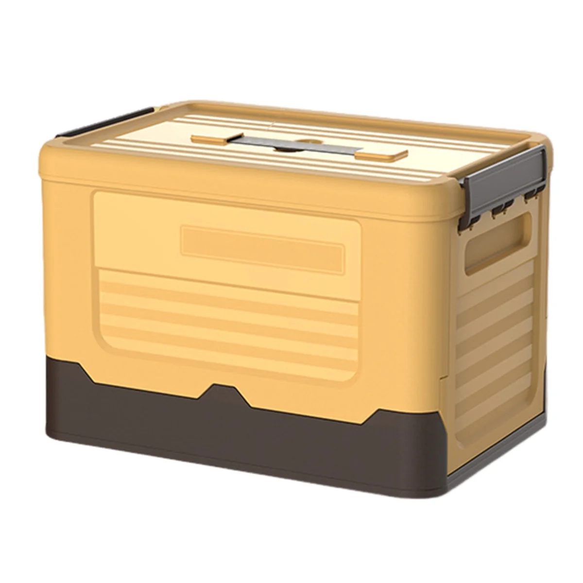 

Folding Storage Box Multifunction Foldable Organizer Container Plastic Sundries Yellow