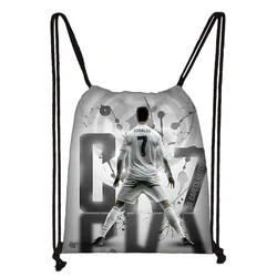 Child Printed Drawstring for Football Star R-RonaldoS CR7 Shopping Bag Men Women Football Sports Gym Storage Yoga Backpack