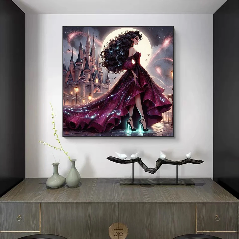 Cartoon Princess Diamond Painting Disney Diamond Art Cute Cinderella Mermaid Ariel 5D DIY Rhinestone Embroidery Children's Gifts