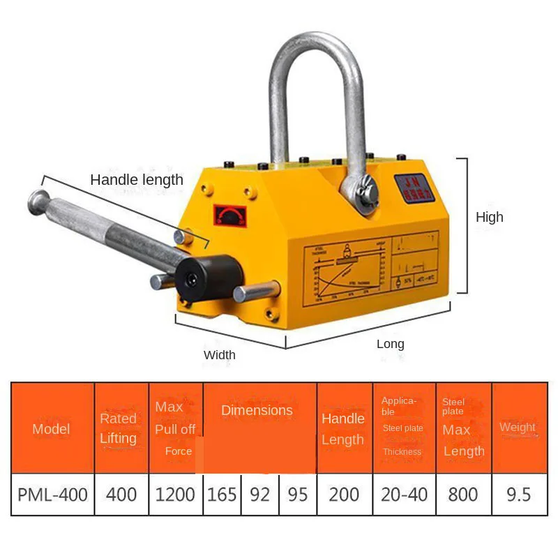 Penyedot Magnet pengangkat Magnet pengangkat kualitas tinggi 400Kg, Derek magnetik kuat hemat tenaga kerja Magnet permanen cangkir isap elektromagnet