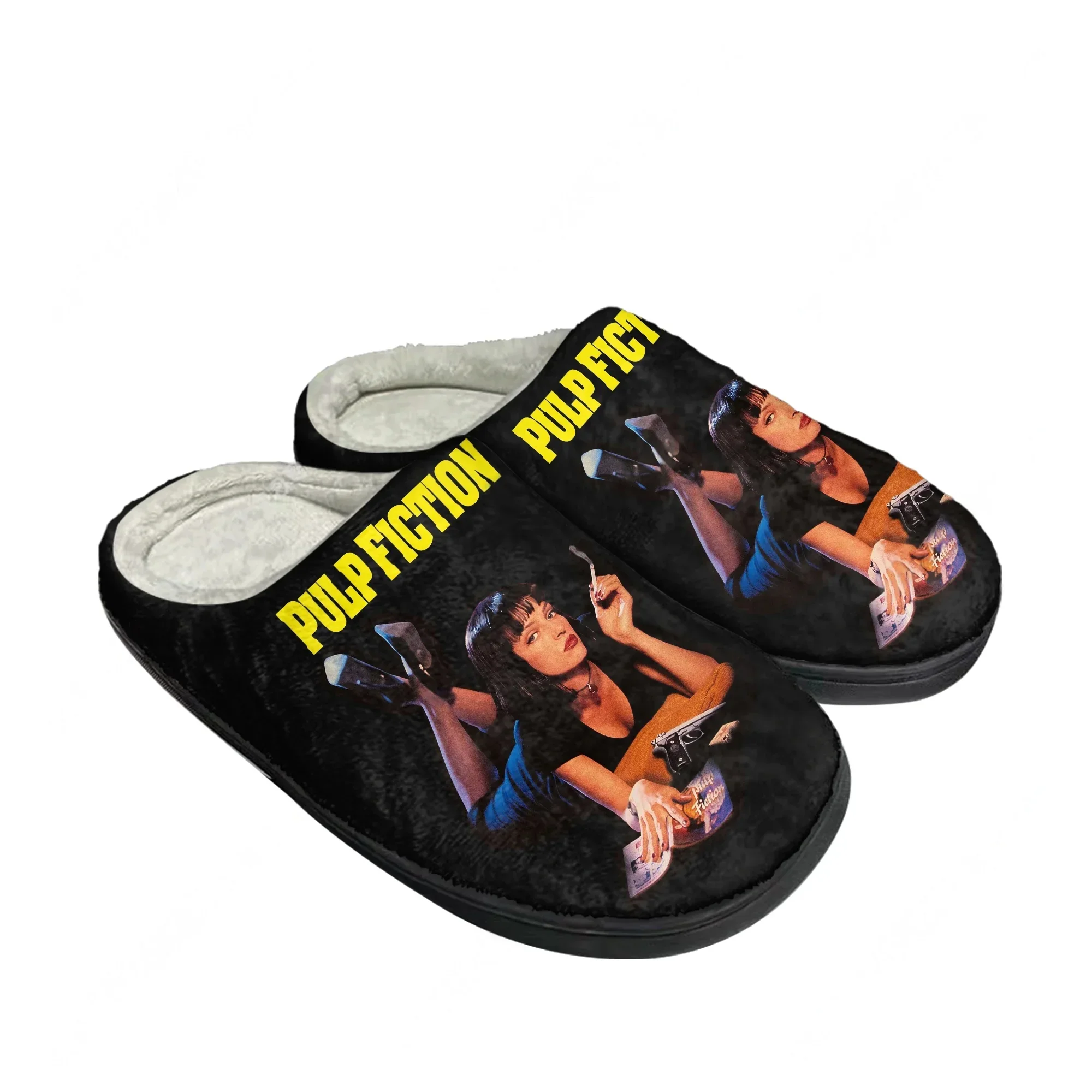 

Тапочки Pulp Fiction из хлопка для всей семьи: мужские, женские, подростковые. Высококачественные модные плюшевые домашние повседневные теплые тапочки на заказ.