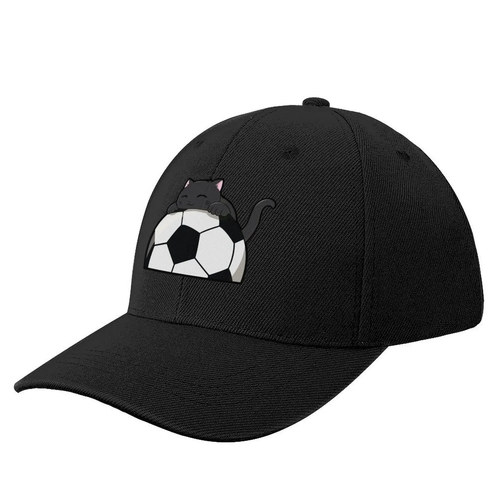 

Cute Cat Hugging A Soccer Ball Baseball Cap Hat Beach Christmas Hat Golf Hat Women's 2024 Men's