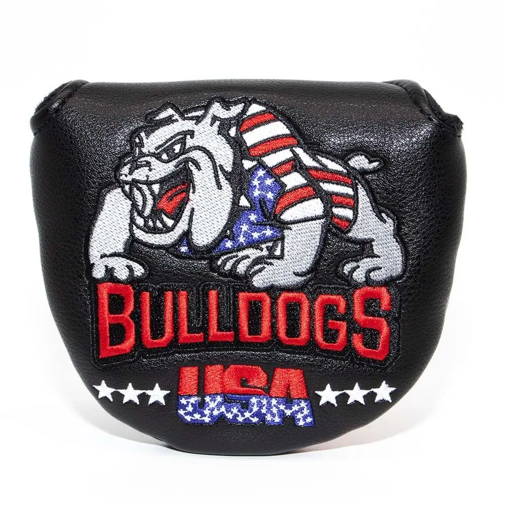 Closure Golf Training Equipment Protector Case Putter Headcover Golf Mallet Putter Cover Bulldog Golf Headcover Golf Head Cover