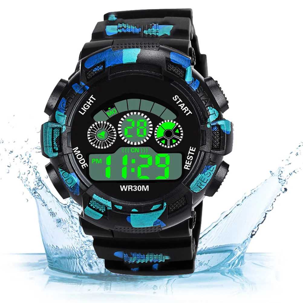 Electronic Camouflage Watch Waterproof LED Backlight Alarm Countdown Timer Digital Display Men Sports Watch Male Clock