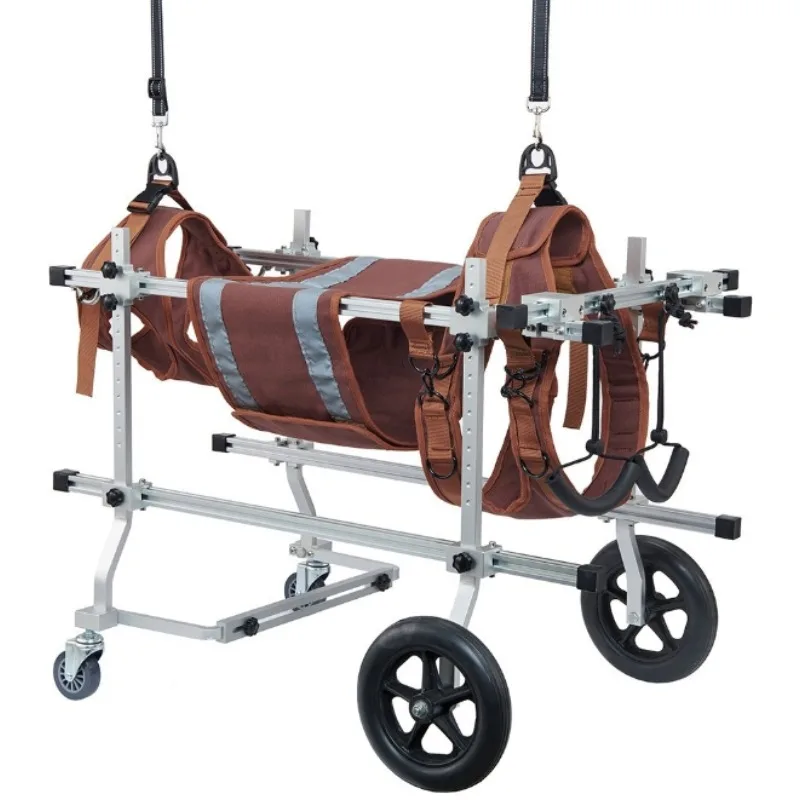 Adjustable 4-Wheel Easy Assemble Large Dog Wheelchair Animal Exercise Wheels  for Pet Disabled Legs Walking