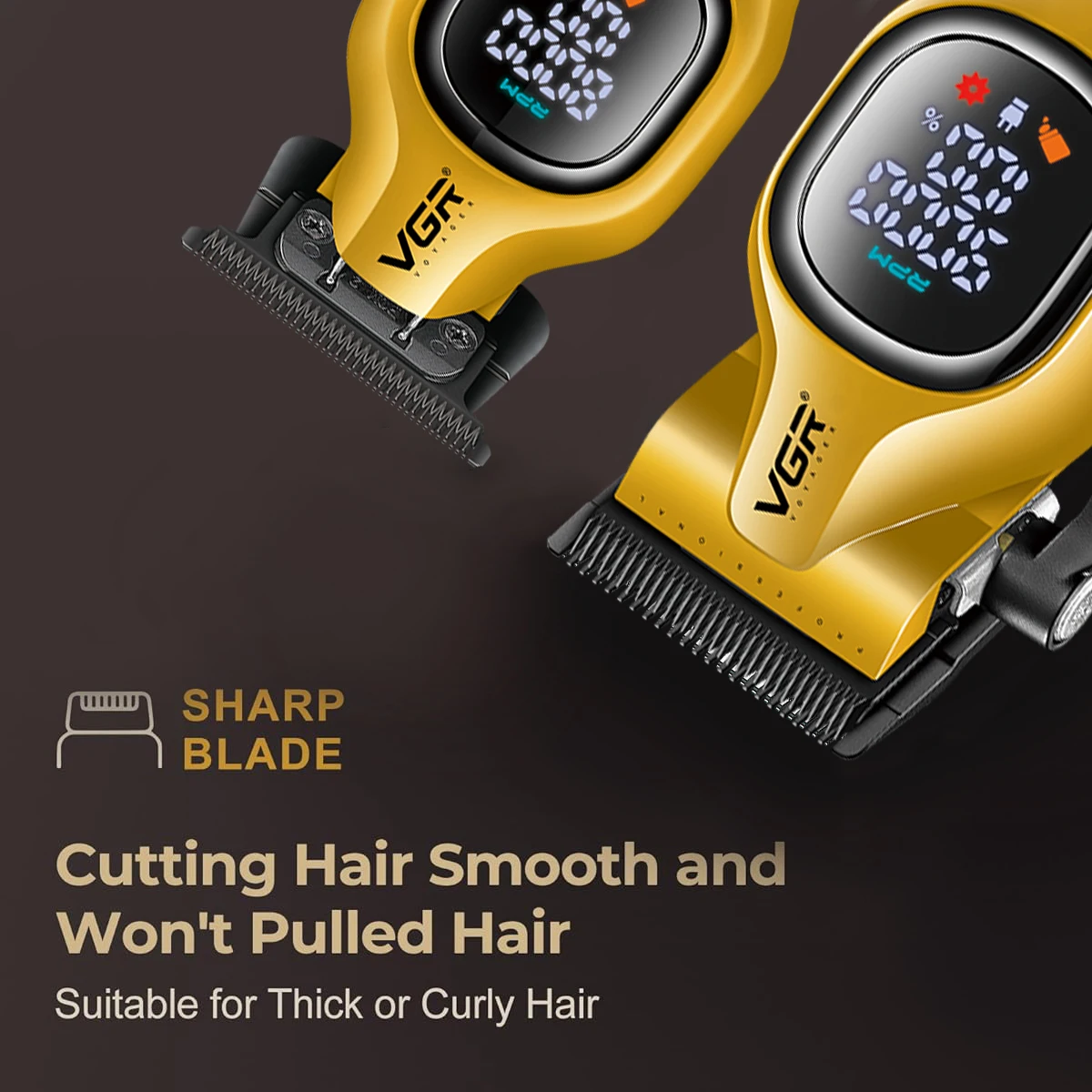 Vgr 886 conjunto de máquina de cortar cabelo masculina 9000 rpm máquina de corte de cabelo recarregável conjunto completo base aparadores de cabelo homem 37