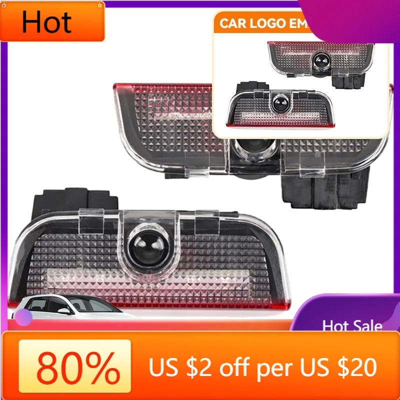 

GOLF 4 5 6 7 2026 Новые эмблемы Внутренние наклейки Светодиодные лампы внутренней двери автомобиля Предупреждающая лампа для VW Golf 5 6 7 Jetta MK5 MK6 M