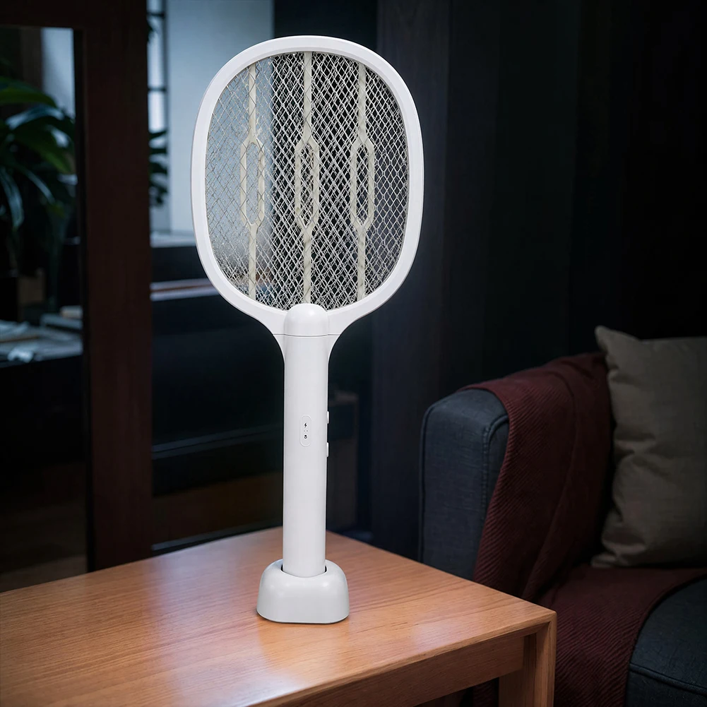 2 in 1 Electric Fly Swatter Rechargeable Mosquito Swatter Fly Killer and Mosquito Trap Lamp for Indoor and Outdoor Control
