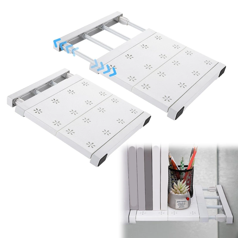 NEW-2 Pcs School Locker Shelf Organizer - Adjustable Locker Divider Mate Easy To Install For Extending Locker Use Space