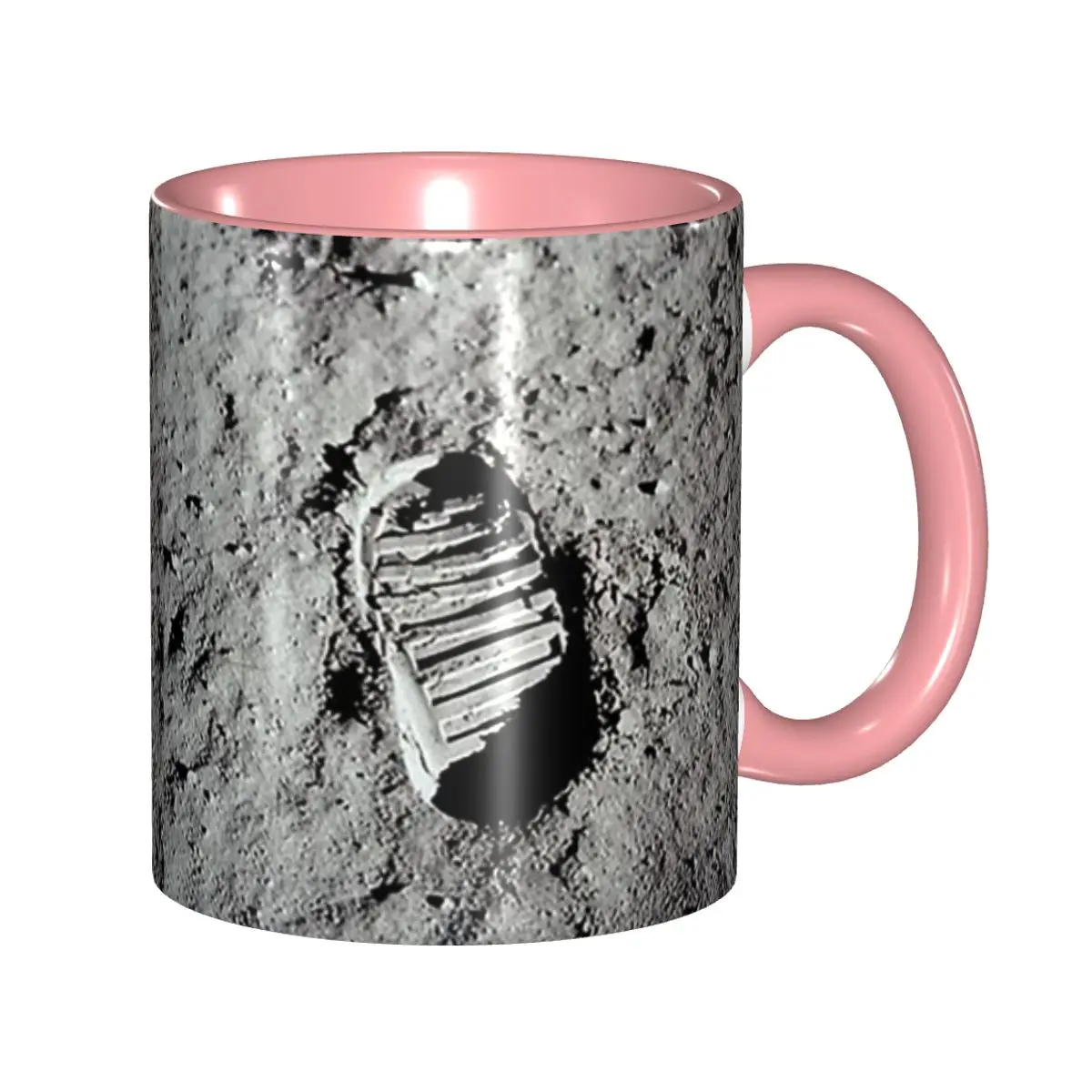 Footprint On The Moon By Buzz Aldrin Apollo Mug Ceramic Coffee Cups Tea Mugs Milk Cup Drinkware Gifts for Woman Man DIY Custom