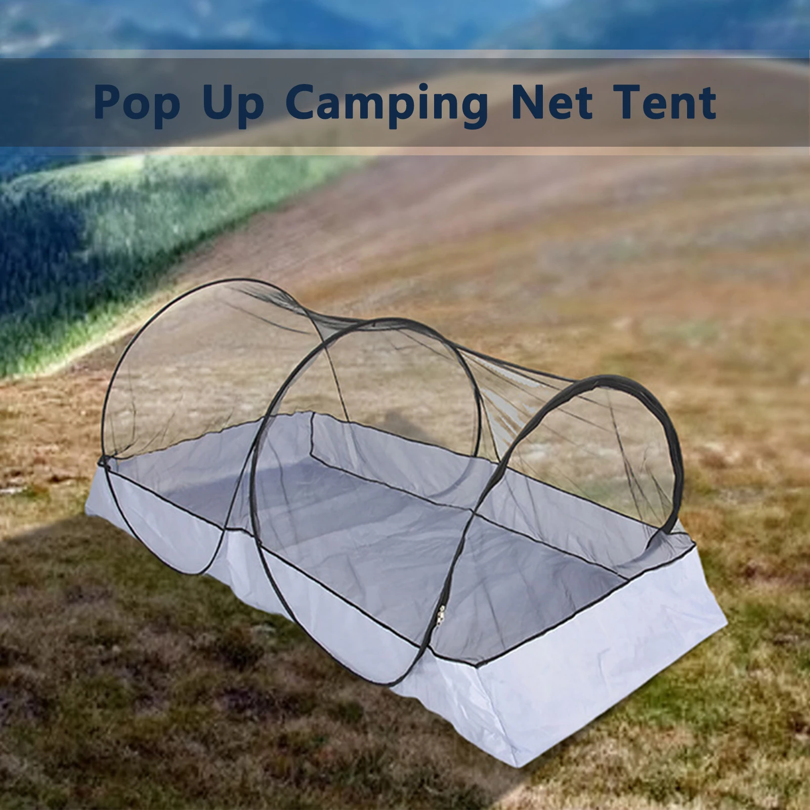 

Portable Camping Tent Pop Up Mesh Single Person Tent Mesh Screen Room Canopy Sun Shelter with Carry Bag for Camping Hiking