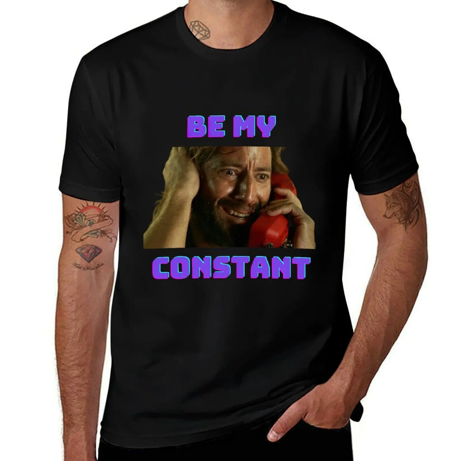 

Desmond Hume from TV Show Lost (Be My Constant) T-Shirt shirts graphic football t shirt oversized graphic tee tshirts for men