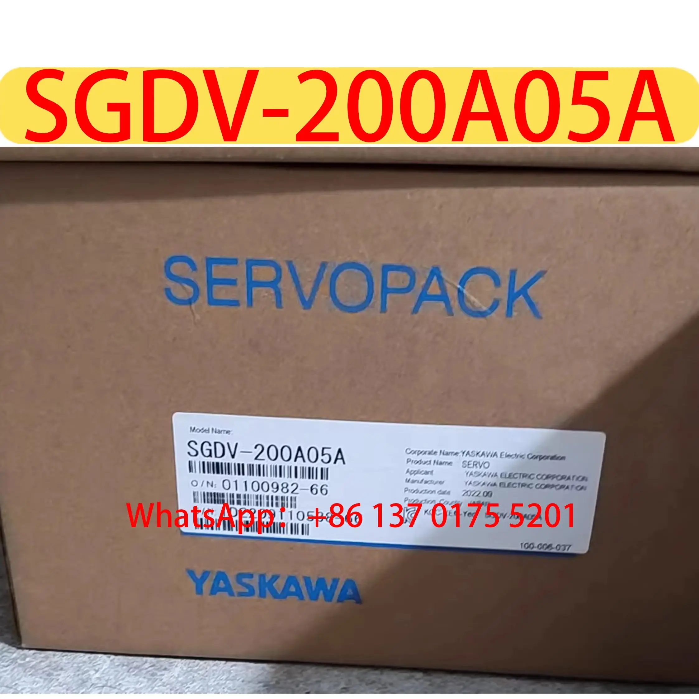 SGDV-200A05A Brand New Servo Drive Original Genuine，Fast shipping