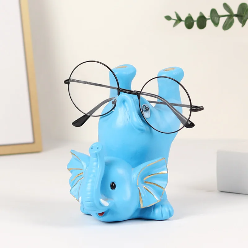 Creative Fortune Small Elephant Glasses Stand Glasses Store Display Stand Office Desktop Gift Glasses Storage Rack Display