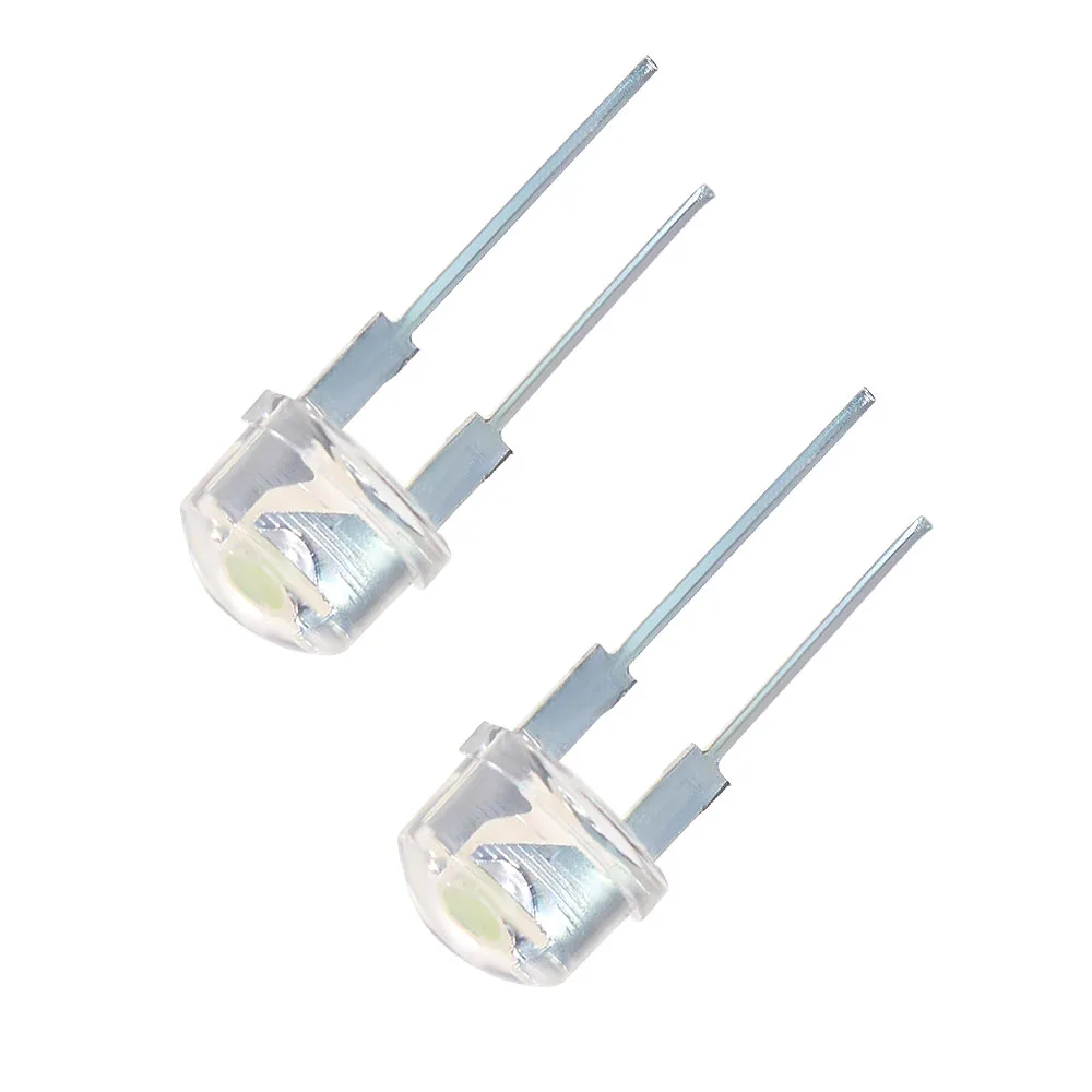 10PCS Straw Hat LED Diode 8MM Warm White 0.5W White 0.3W 0.5W 0.75W Blue Green Red Yellow Led Lights Diod F8