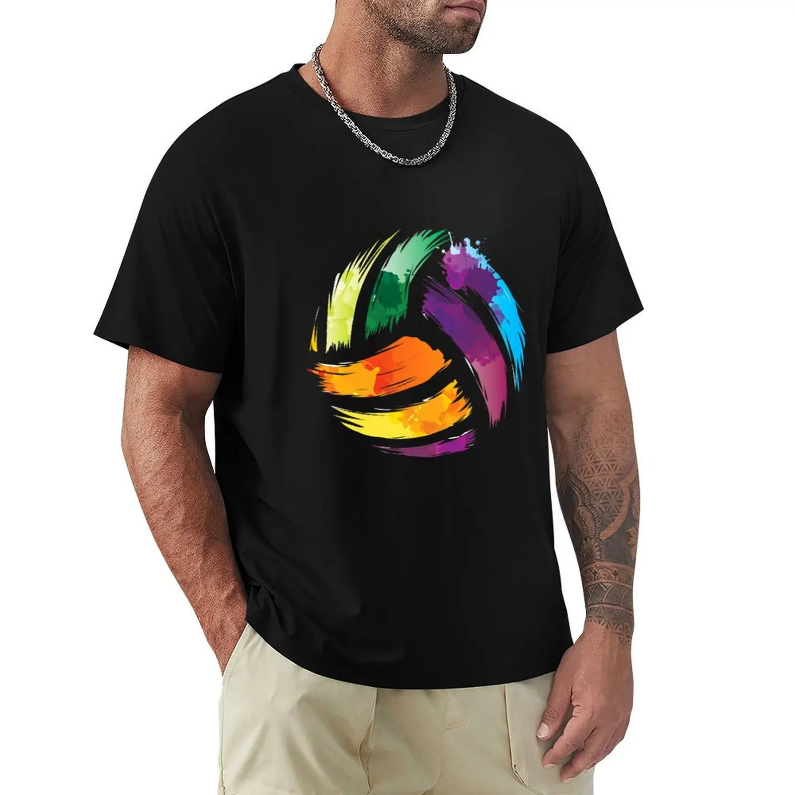 

Colorful Volleyball Cute Colorsplash Ball T-Shirt essential t shirt croswit shirt man shirts graphic shirts graphic tee men
