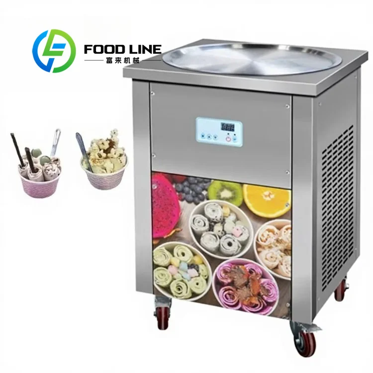 Adjustable Cold Power Thai Ice Cream Roll Equipment Flexible Cooling Setting Suit Different Climate And Environment Conditions