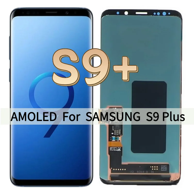 

AMOLED S9+ Display Screen for Samsung Galaxy S9Plus G965F G965F/DS Lcd Display Digital Touch Screen Assembly Replacement Part