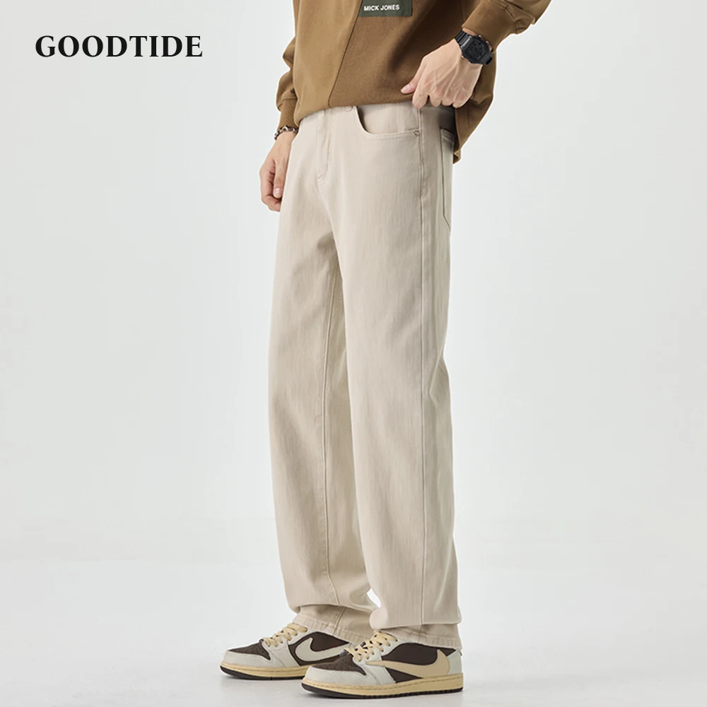 

Fashion Men's Stretch Straight Jeans 2025 Autumn New Retro Slim Fit Urban Youth Commuting Casual Jeans Size 28-40