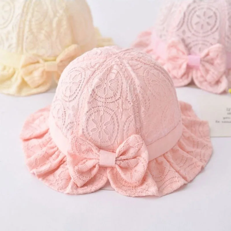 

Детская шляпа от солнца принцессы для детей 8-24 месяцев, сетчатая кепка для бассейна для новорожденных, летние шапки с бантом для девочек, рыбацкие шапки, сетчатые дышащие детские солнцезащитные козырьки