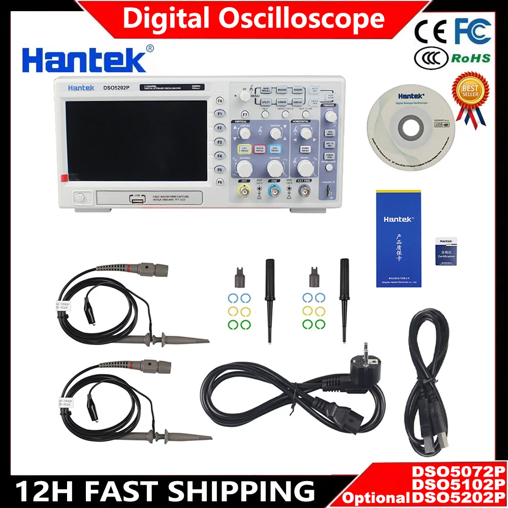 Recensione e valutazione del Hantek DSO5102P: un oscilloscopio digitale portatile per elettricisti e ingegneri
