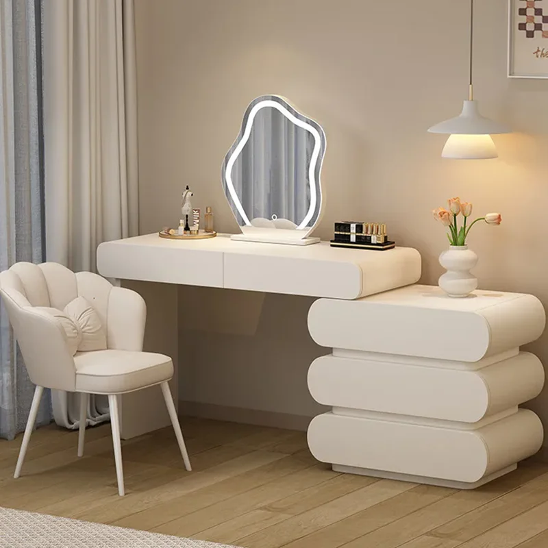 Black Modern Dressing Table Girl Beauty Cosmetics Women Luxury Organizer Vanity Table Mobile Penteadeira Lounge Suite Furniture