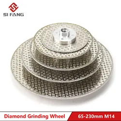 Roda de disco de corte de diamante galvanizado m14, ambos os lados, lâmina de serra galvanizada para mármore, granito, telha cerâmica