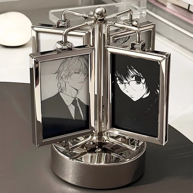 

Вращающаяся фоторамка Gu Mei, подставка для дисплея, маленькая подставка для карточек, Gu Mei для хранения, высококачественная фоторамка «сделай сам», креативное украшение