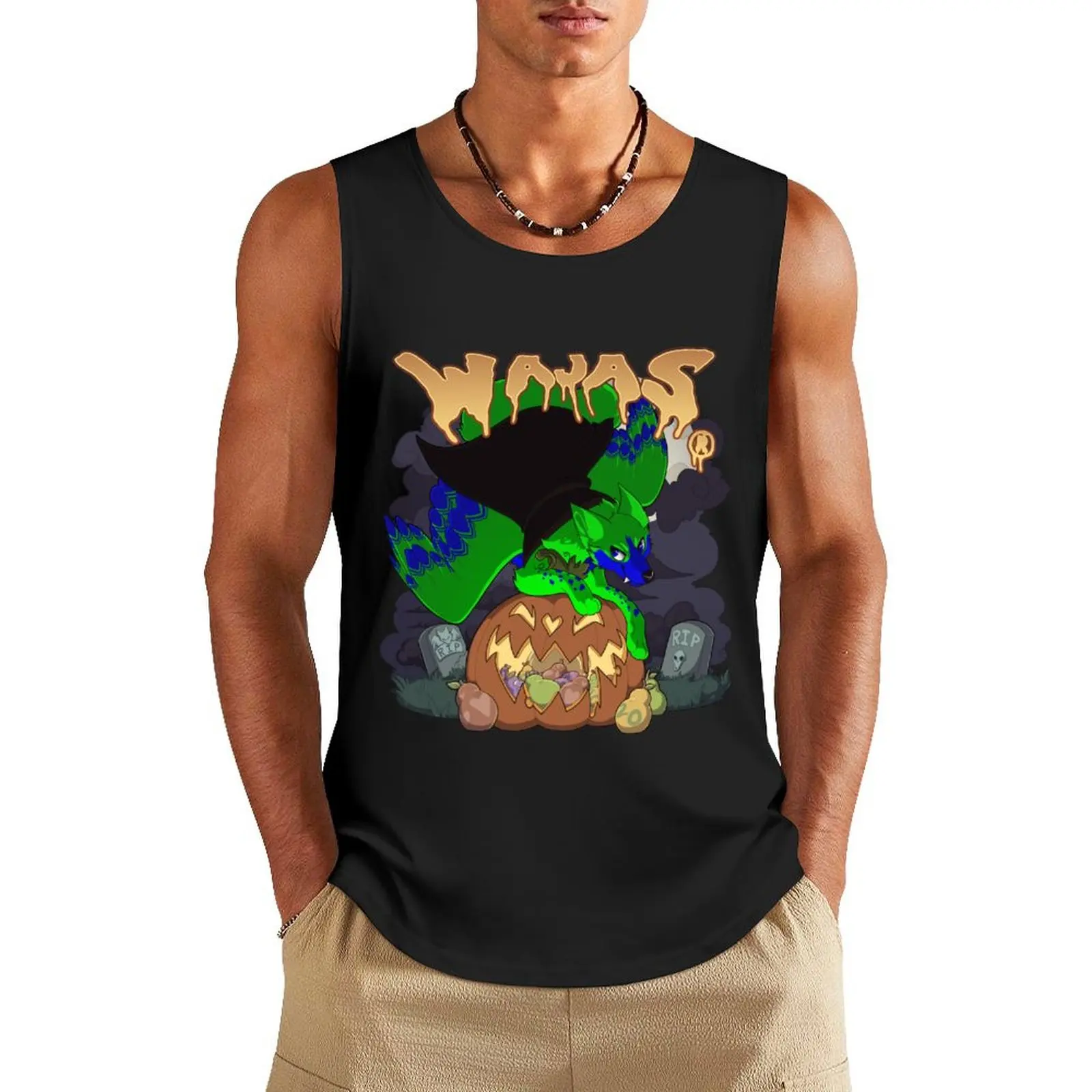 

Wajas INC Apollo-ween Tank Top male top gym wear men Men's singlets