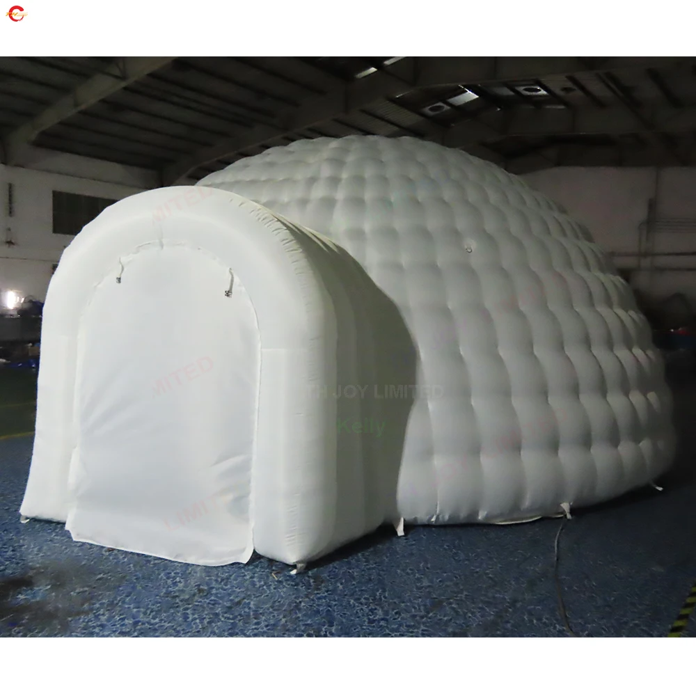 Spedizione veloce Tendone gonfiabile per prato igloo gonfiabile per tenda a cupola con illuminazione colorata da 5 m di diametro in vendita
