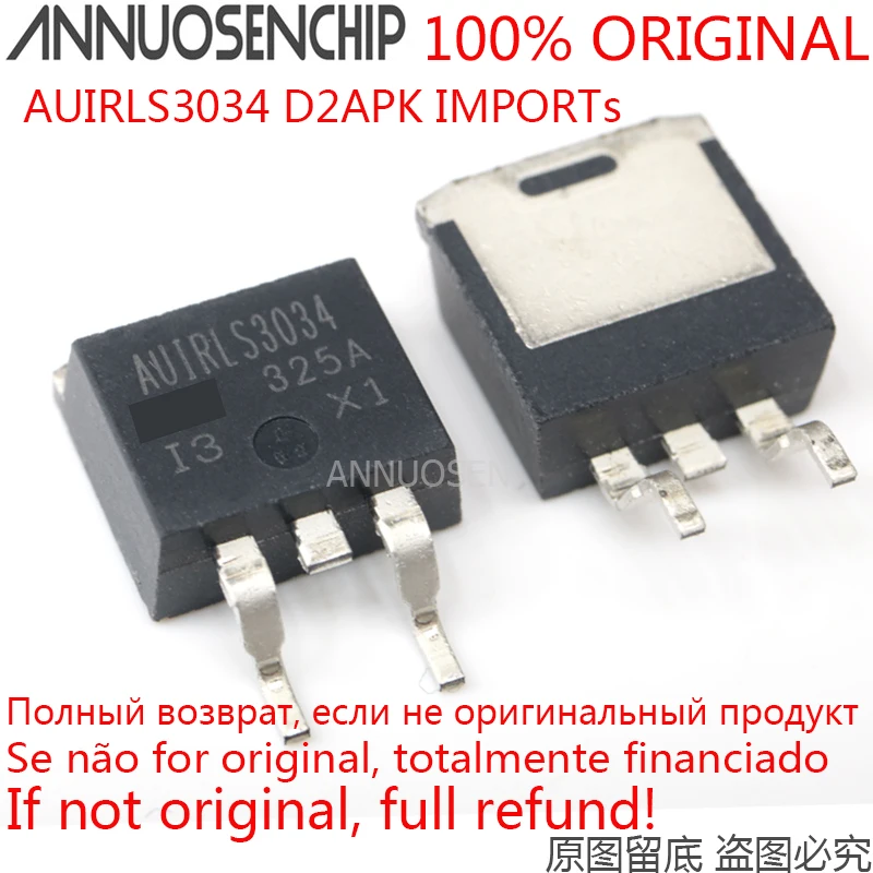 

100PCS AUIRLS3034 AUIRLS3034PBF LS3034 IRLS3034 TO-263 N-CH 40V 343A 100% Original Free Shipping in Stock Trans MOSFET Standard