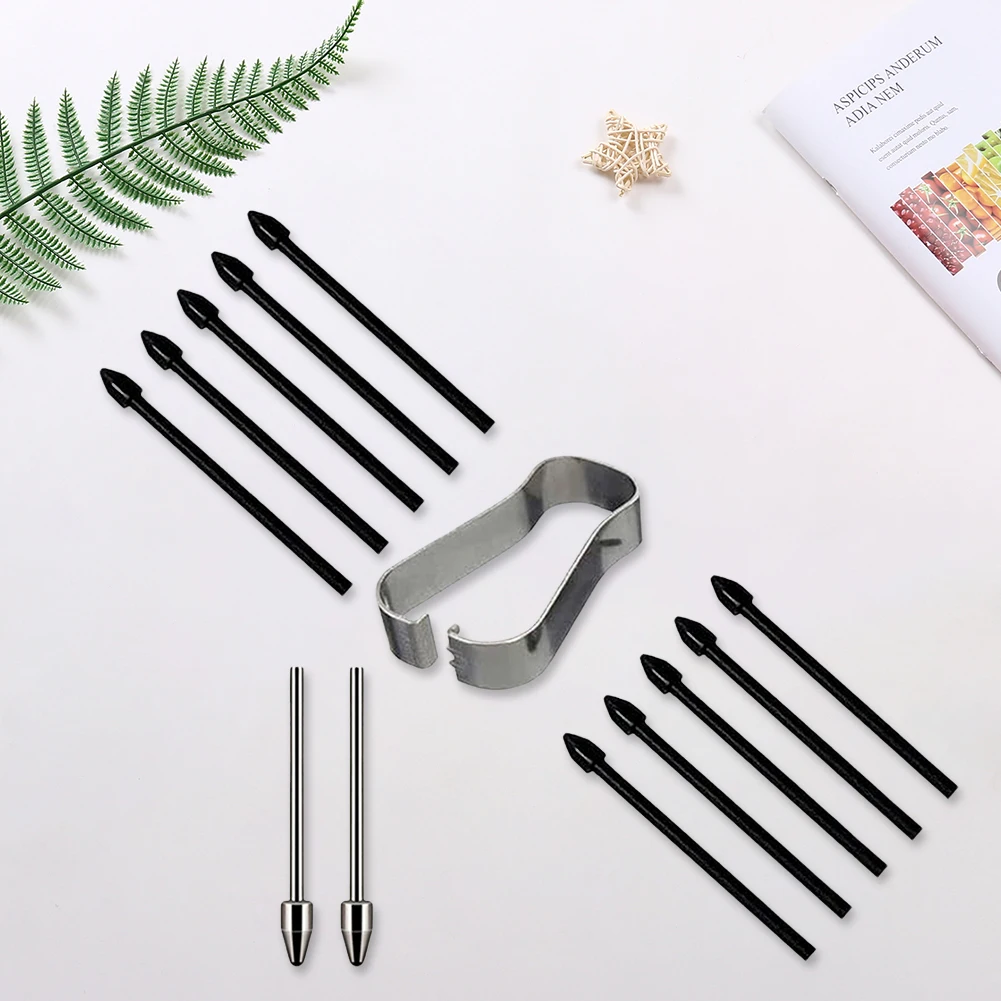 

Titanium Alloy Plastic Fine Point Pencil Nibs with Clip Tablet Pencil Spare Nibs for Samsung S24Ultra Tab S9 S9U S9FE S Pencil