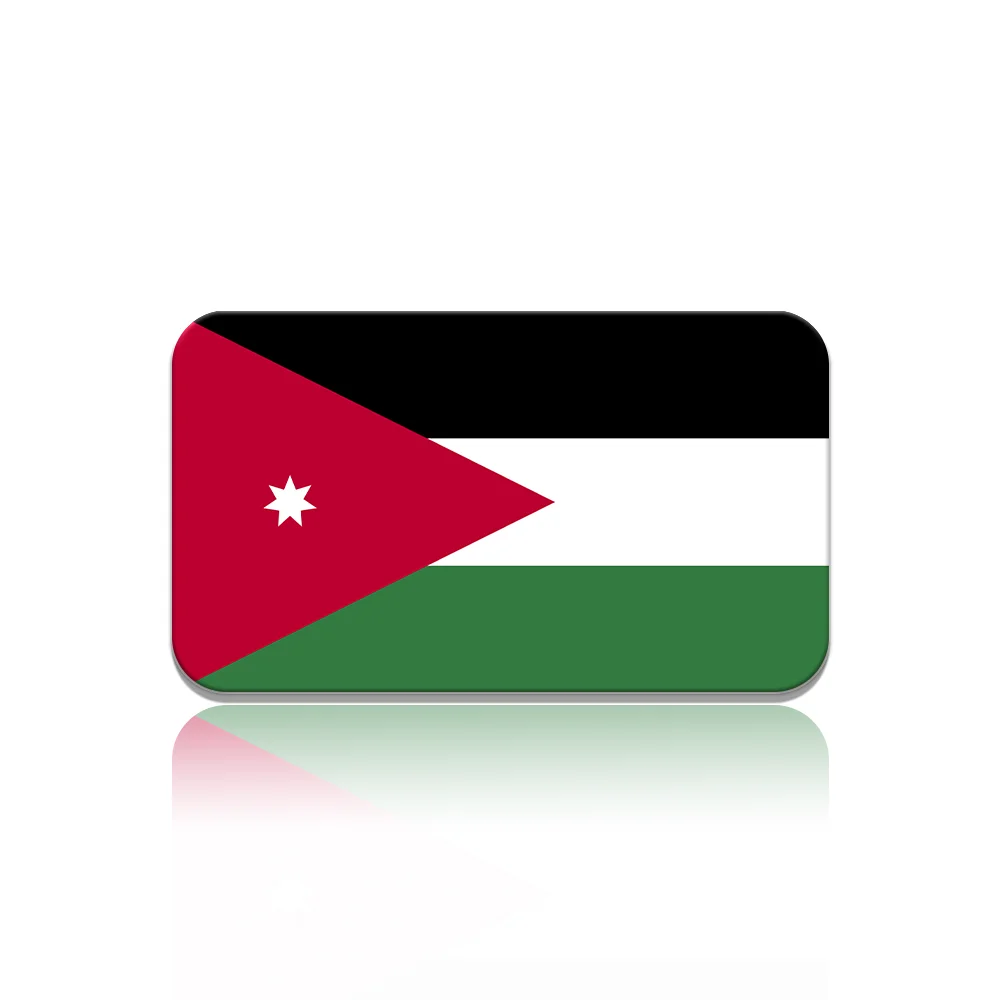 Jordan Flag Acrylic Brooch Lapel Pin for Coats Suit Jackets - Fashionable Jewelry Badge Accessory