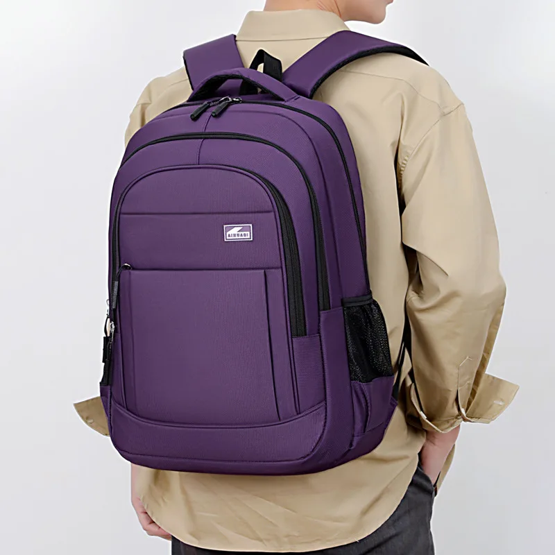 Business Laptop Backpack Multi Zipper Closure Padded Shoulder Strap Side Mesh Pocket Travel Backpack For Daily Office School