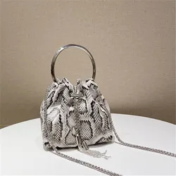 Serpentyn kobiety Crossbody torba projektant luksusowe torby na ramię kobieta Tassel torebka damska typu Bucket wysokiej jakości Messenger łańcuch torby Tote