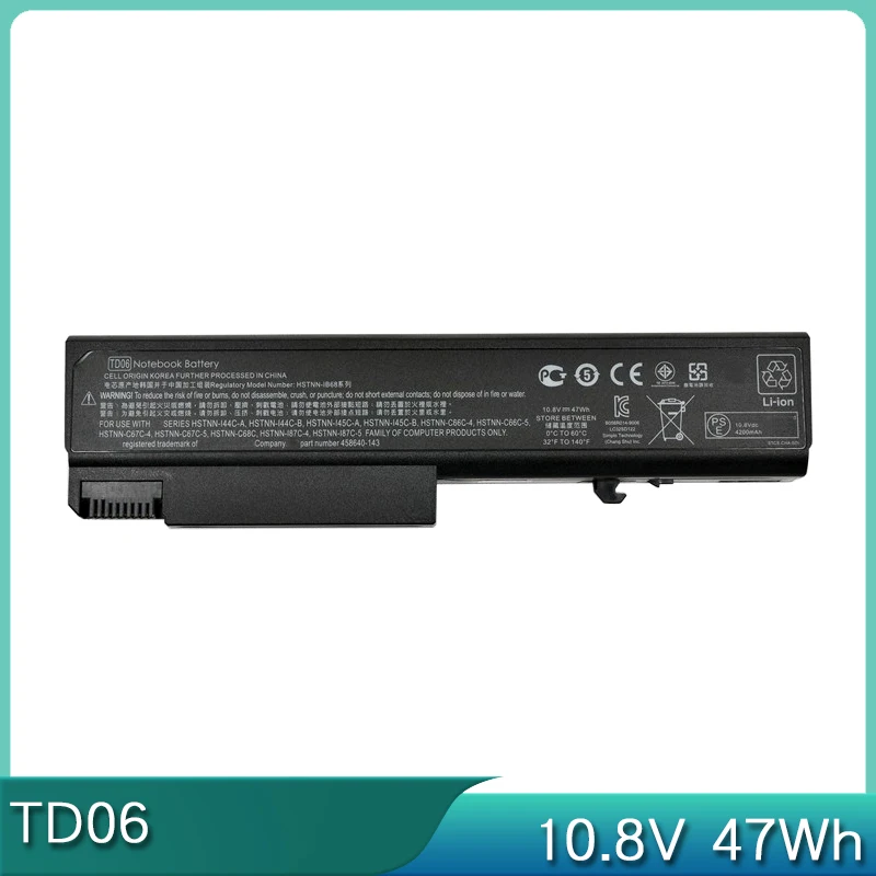 НОВЫЙ аккумулятор TD06 TD09 10,8 В 47 Втч для бизнес-ноутбука HP Compaq 6500b 6530b 6535b 6730b 6735b Elitebook 6930 6930p 8440 8440p