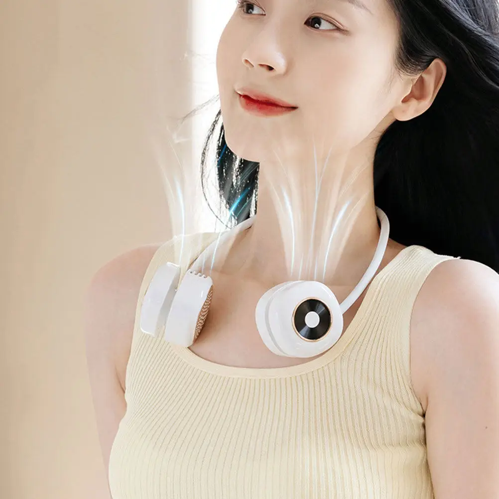 

1Set Hanging Waist Fan USB Type-C Rechargeable Small Neck Fan Portable Folding Outdoor Air Cooler for Summer Travel Camping