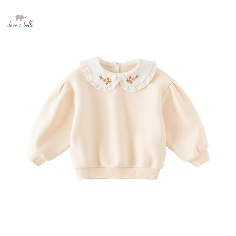 Dave Bella Autumn Girl's Baby Children Top Casual Fashion Gentle Sweet Pullover Sweatshirt Outdoor Party DB4238173